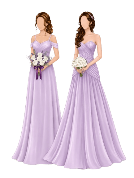 Bridesmaid attire color collage